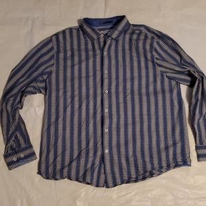 Tommy Bahama Blue & White Button Down Shirt XL